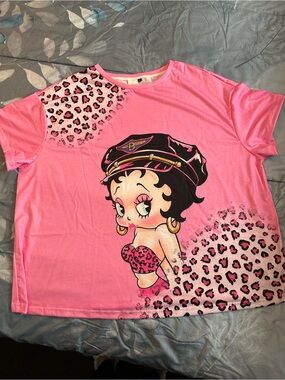 NIP Pink Betty Boop Graphic Short Sleeve Tee SZ 3X